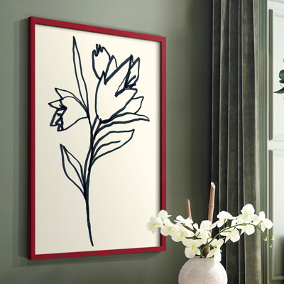 «Floral Marker I», reproduction encadrée - bois massif
