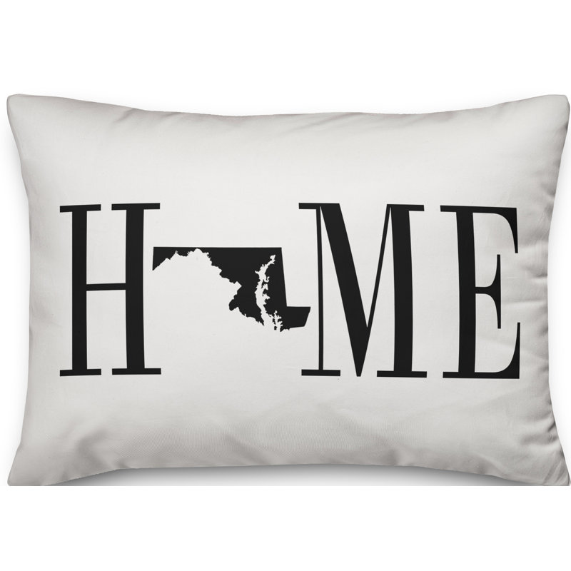 Alabama Home State Indoor/Outdoor Lumbar Pillow, Maryland