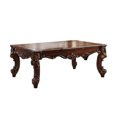 53" Dark Brown Wood Coffee Table