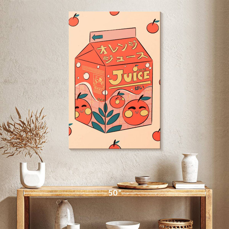 Yarlin Orange Juice Box, 39" H x 26" W