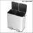 Large Dual Trash Can 2 x 8 Gallons with Plastic Inner Buckets - 60 Litres Stainless Steel Kitchen Double Trash Can,2 Compartment Trash Can Combo Garbage Bin with Separated Lid and Foot Pedal for Kitchen