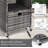 Outdoor Towel Rack For Pool Outdoor Pool Towel Storage Cabinet With Shelf & Drawer Pool Towel Hoder With Rolling Wheels Hot Tub Towel Rack W/Waterproof Cover Poolside Towel Valet Caddy For Spa Grey