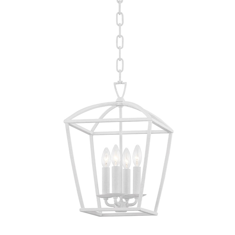Bryant 4 - Light Chandelier, 71.5" H x 12" W x 12" D, White Plaster