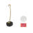 1-Light Black & Gold Armed Wall Sconces Globe Frosted Glass Shade for Damp Indoor