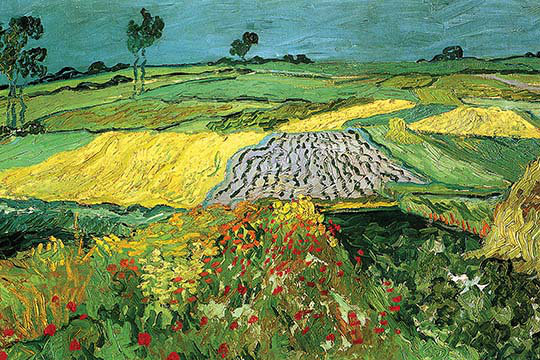 «The Plains at Auvers» par Vincent Van Gogh, reproduction d'art