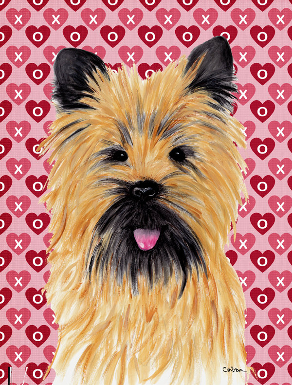 Drapeau de jardin Varastad, Cairn terrier (brun et noir)