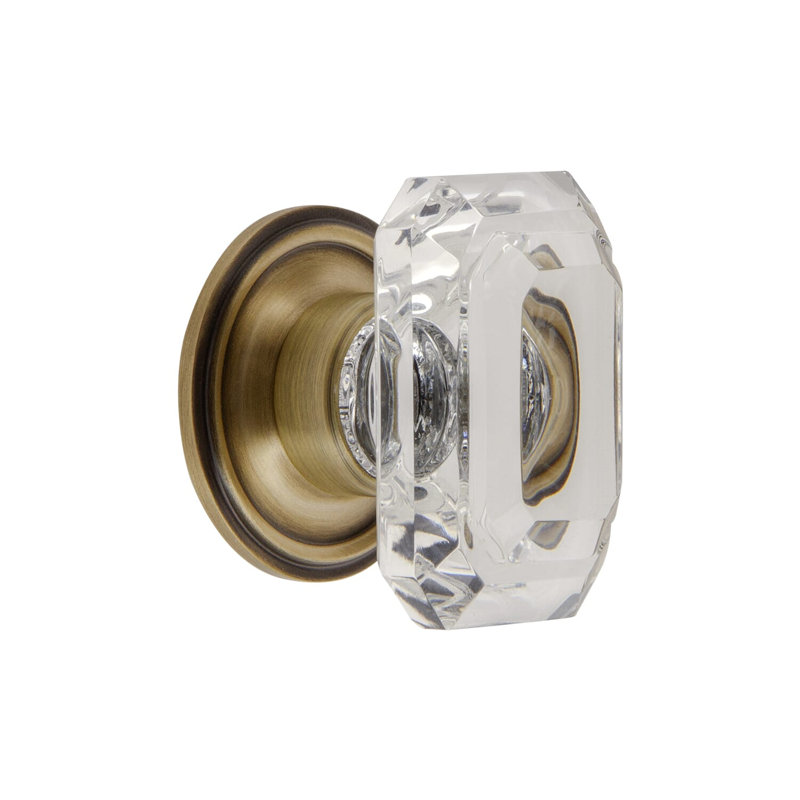 Baguette Cabinet Knob, Vintage Brass