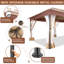 Pavillon de jardin robuste 12 x 20 pi avec filet extérieur-100083771