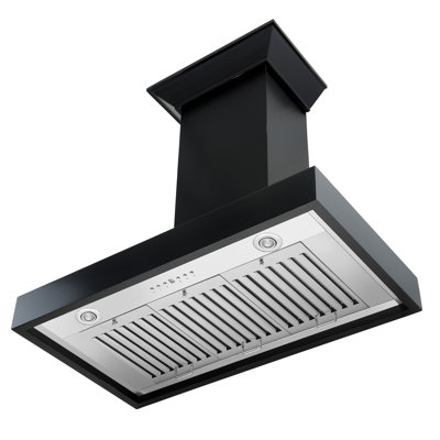 30" Wood 400 CFM Ducted Wall Mount Range Hood