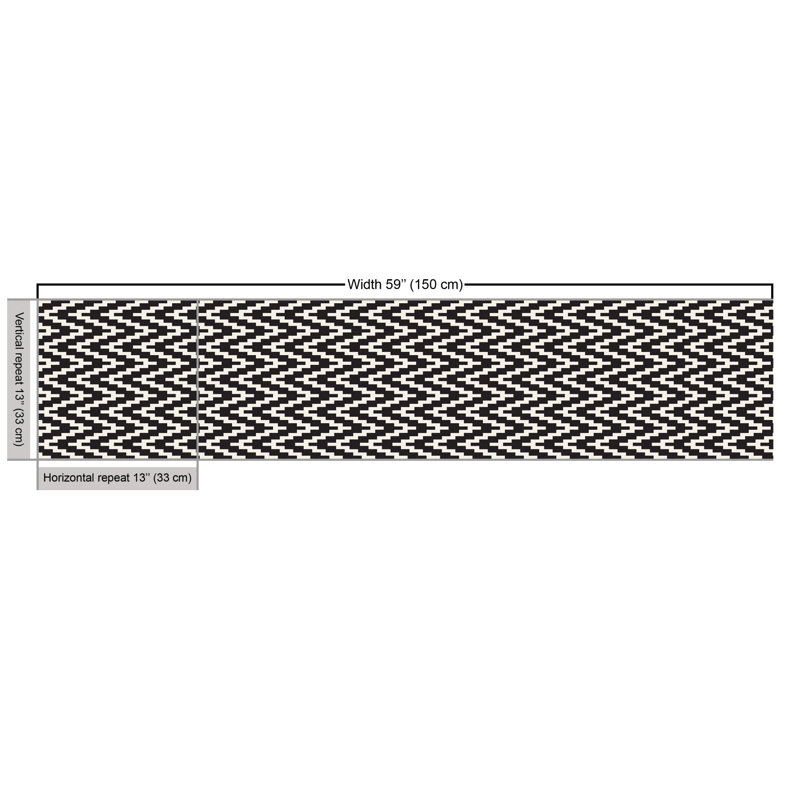 Kathrine Zigzags Monochromatic Fabric