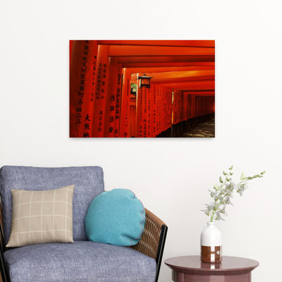Torii Gates Of A Shrine Fushimi Inari-Taisha Fushimi Ward Kyoto Kyoto Prefecture Kinki Region Honshu Japan Traditional Contemporary Architecture Ci...