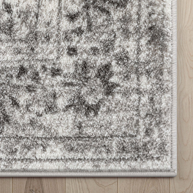  Tapis gris ivoire moderne Zazzle Argos, Rectangle 9 pi 3 po x 12 pi 6 po