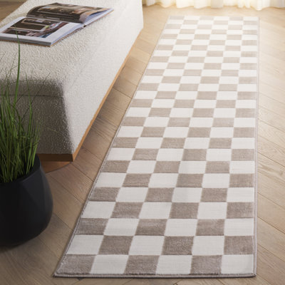 Tapis à carreaux Leeni Performance