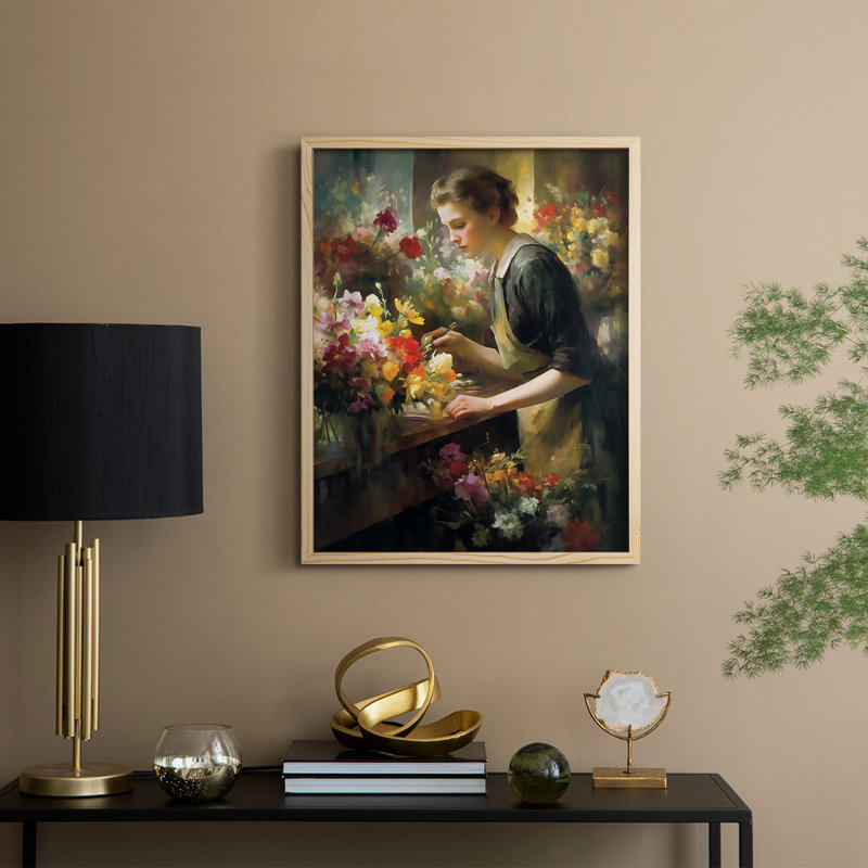 Reproduction encadrée WOMEN Series CDXV III - bois massif, 21" H x 17" W, Naturel