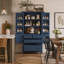 Armoire de cuisine haute et autoportante avec étagères réglables, tiroirs et portes de style Shaker pour un rangement efficace et un style rustique