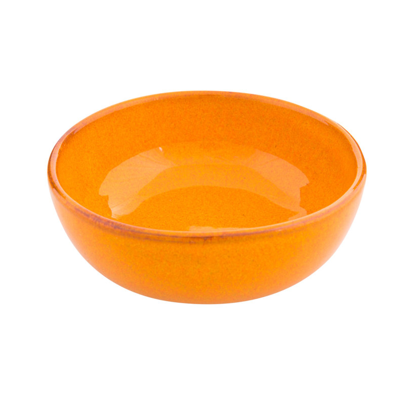 Verano Selena Handmade Ceramic Dessert Bowl, Orange