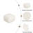 Upholstered Square Ottoman,White,Boucle