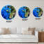 Vue aérienne de la plage tropicale II - horloge murale nautique et côtière-711852506