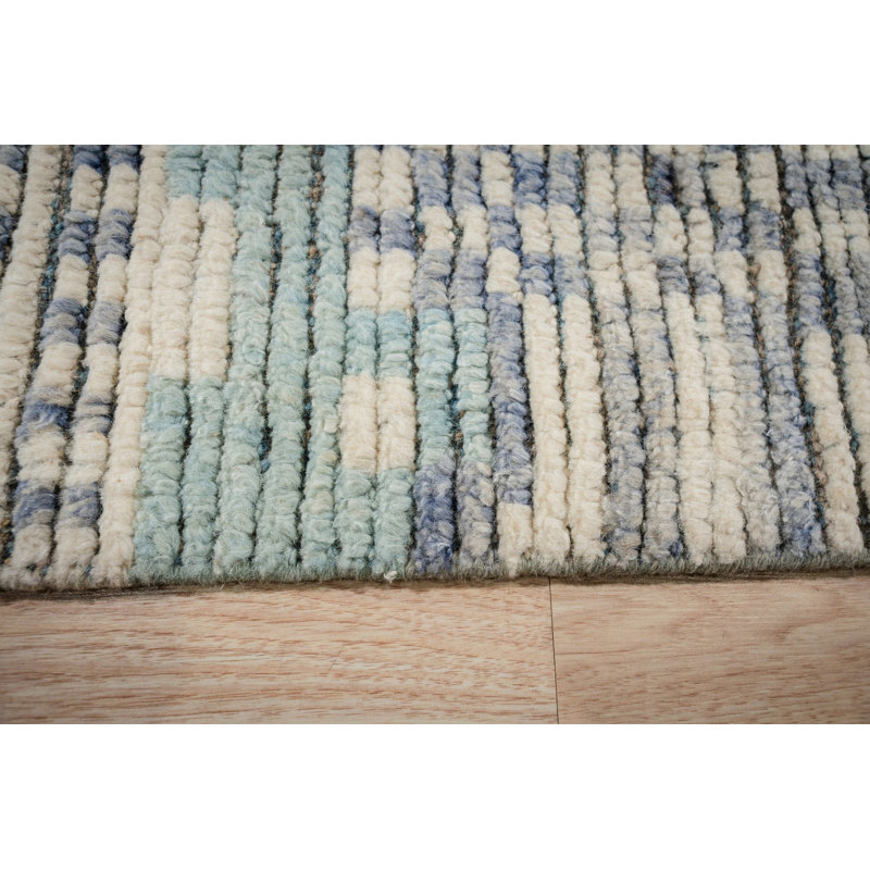 9x13 Gray Hand-Knotted Wool Deconstructed Geometry Tribal Modern Contemporary Carpet Rug