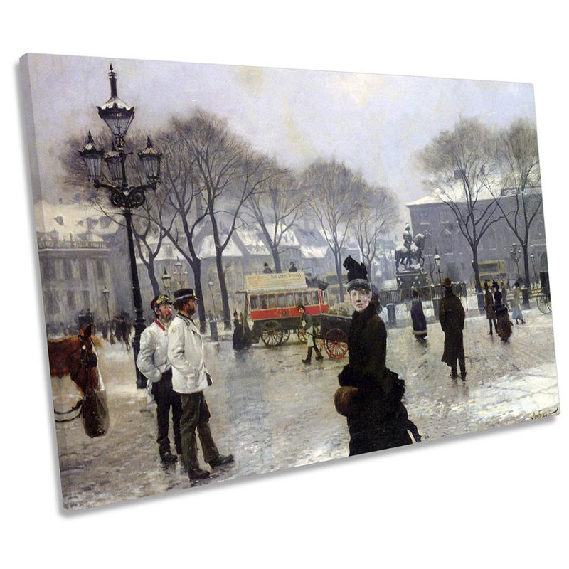 Paul Gustave Fischer A Winters Day - Wrapped Canvas Print, 30.5cm H x 45.7cm W x 2cm D