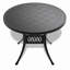 3-Piece All-Weather Cast Aluminum Dining Set, Include 2 Swivel Chairs and 39.37" Round Table With Black Frame