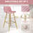 Ermis White Leather Counter Height Bar Stool Set of 3-224520358-207850304