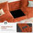 Merchelle Petal Sofa Reversible Modern Modular Sectional Sofa with Storage Ottoman – Premium Fabric-126427502-110904371