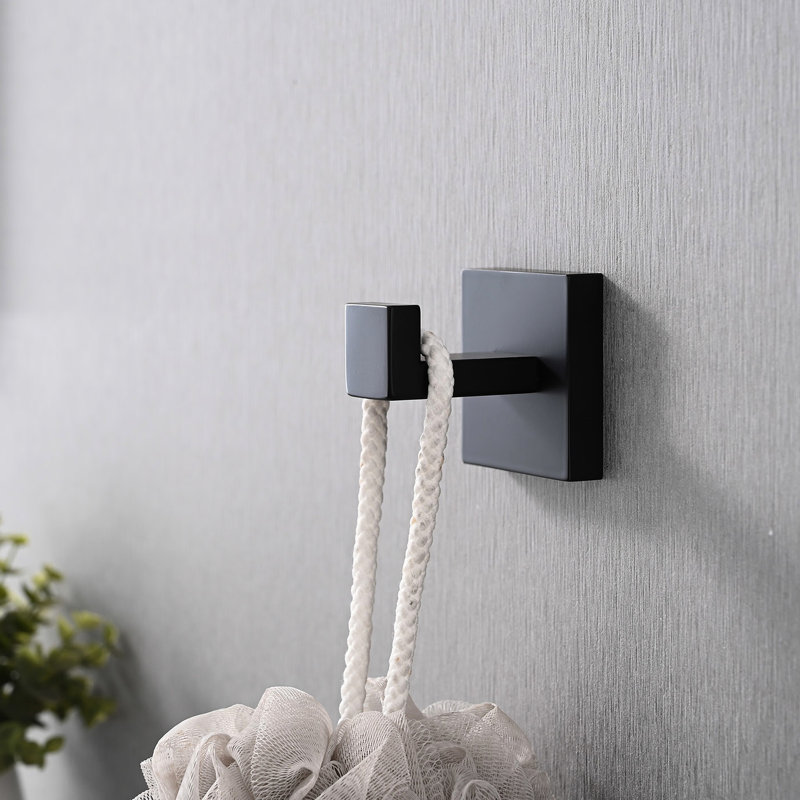 Matte Black Bathroom Hardware Assortment Kit - 4 Pieces, 304 Stainless Steel, Rust-, Modern Design, Effortless Installation For Multiple Rooms 4 In , Design Bathroom, Toilet, Kitchen, Living Room