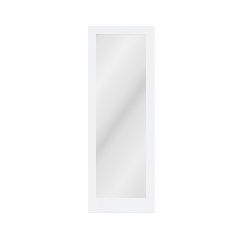 Aucun assemblage requis, porte de grange à panneau blanc H 1-Lite, 24 po x 80 po