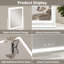 Miroir de salle de bain rectangulaire avec lumières, miroir de maquillage à DEL, mode d'éclairage trois couleurs, rotation à 360 °, miroir de maquillage lumineux