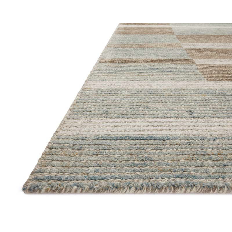 Tapis géométrique en laine touffeté à la main Breelee, Rectangle 7 pi 9 po x 9 pi 9 po