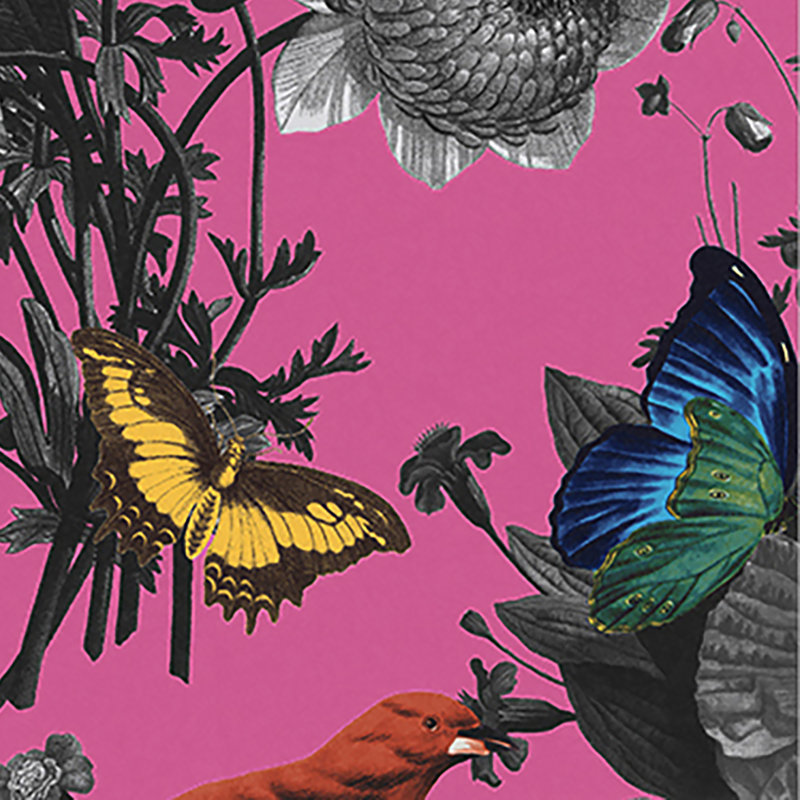 Floral Wallpaper Double Roll, Pink
