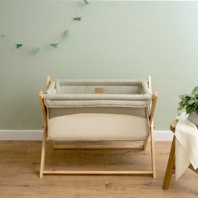 Bedside Cot with Bedding with Mattress and Stand