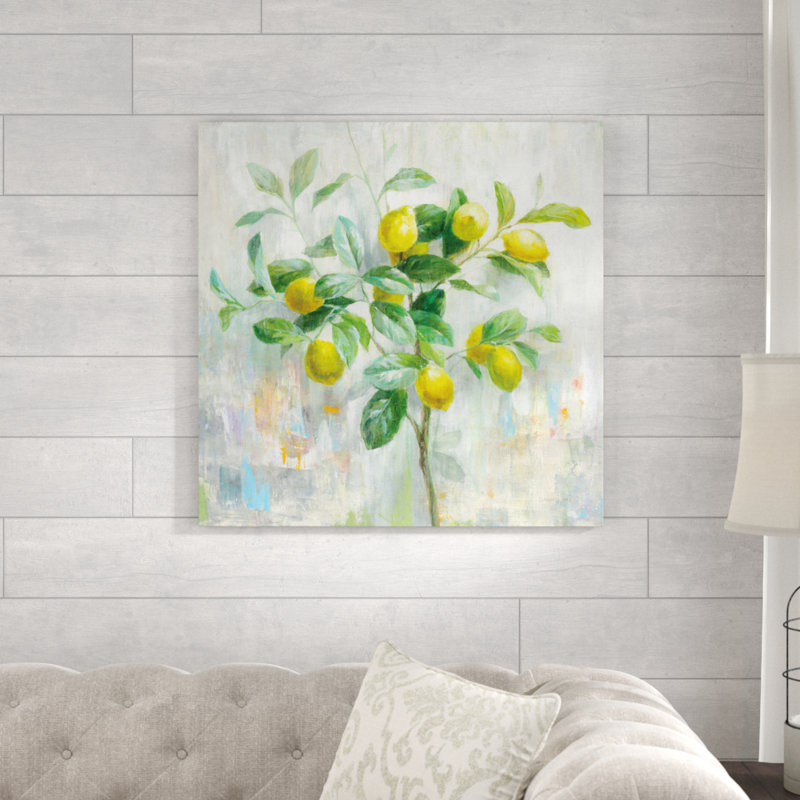 «Lemon Branch» par Danhui Nai - reproduction d'art sur toile, H 30 po x l 30 po