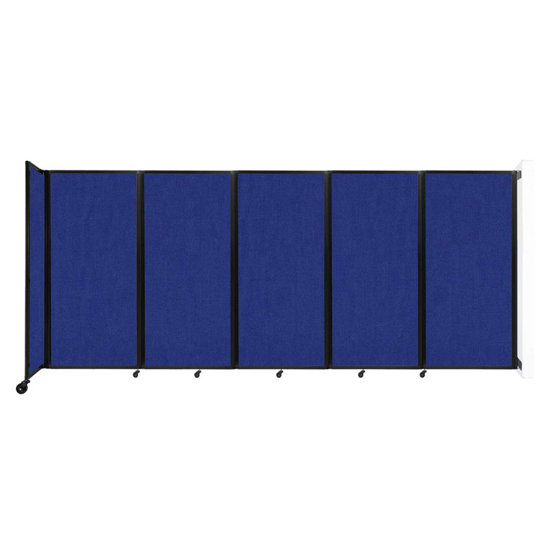 11 - Cloison pliante à panneaux, Bleu royal, 5, H 72 po x l 168 po x P 12 po