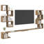  Wall-Mounted TV Shelf with Shelf with Storage Engineered Wood Shelves-377880933-377880930