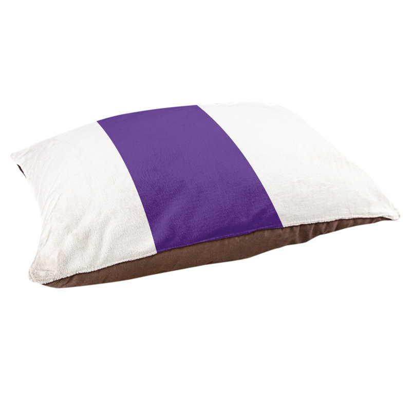 Coussin d'extérieur pour chien Mississippi Rebellion, Très grand (l 50 po x P 40 po x H 7 po), Blanc / Mauve