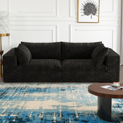 Canapé en tissu de velours côtelé à 2 places 39,8 po Cloud