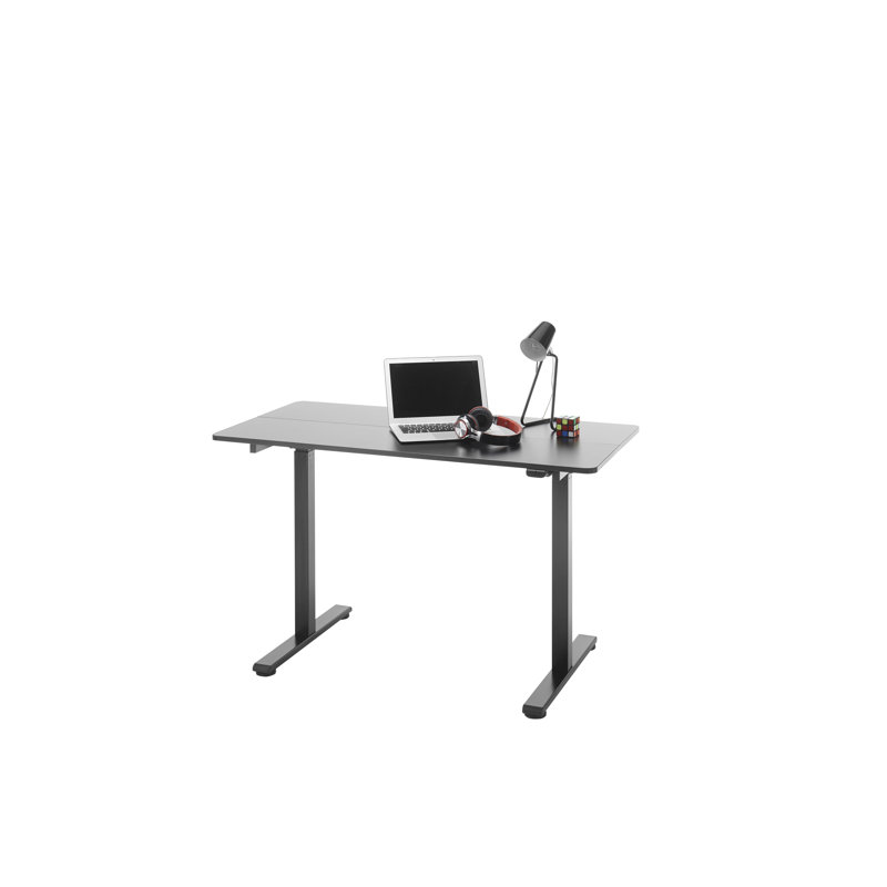 Adjustable Metal Base Writing Desk, Black