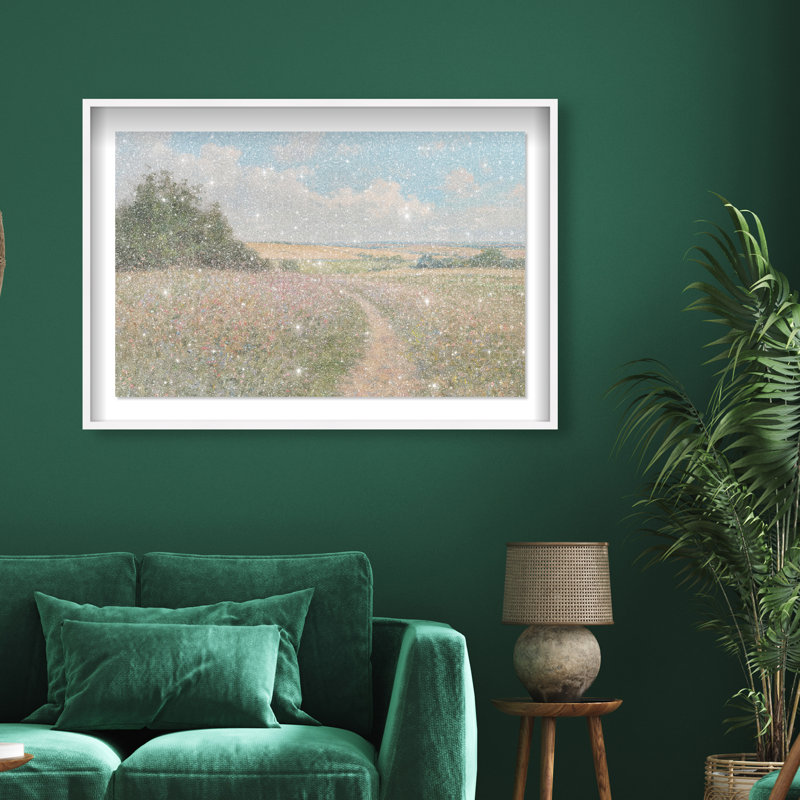 Emerald Pathway Shadowbox Landscape & Nature Print by Oliver Gal, Black Frame, 15 x 10, 31.5"H x 46.5"W, White Frame