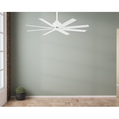 8 - Blade Outdoor Standard Ceiling Fan with Remote Control
