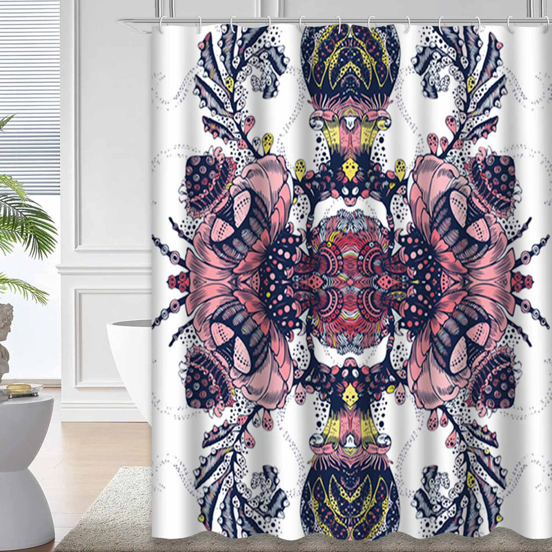 Rideau de douche imperméable et moderne avec 12 crochets, L 72 po x l 84 po