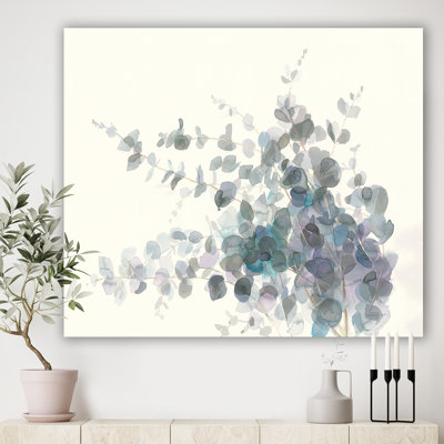 «Gray Watercolor Flower II», reproduction d'art sur toile tendue