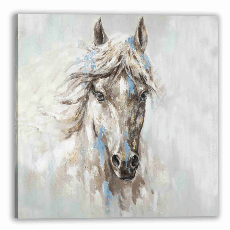 «Asmitha Flowing Horse», reproduction d'art sur toile tendue, H 30 po x l 30 po x P 1,5 po