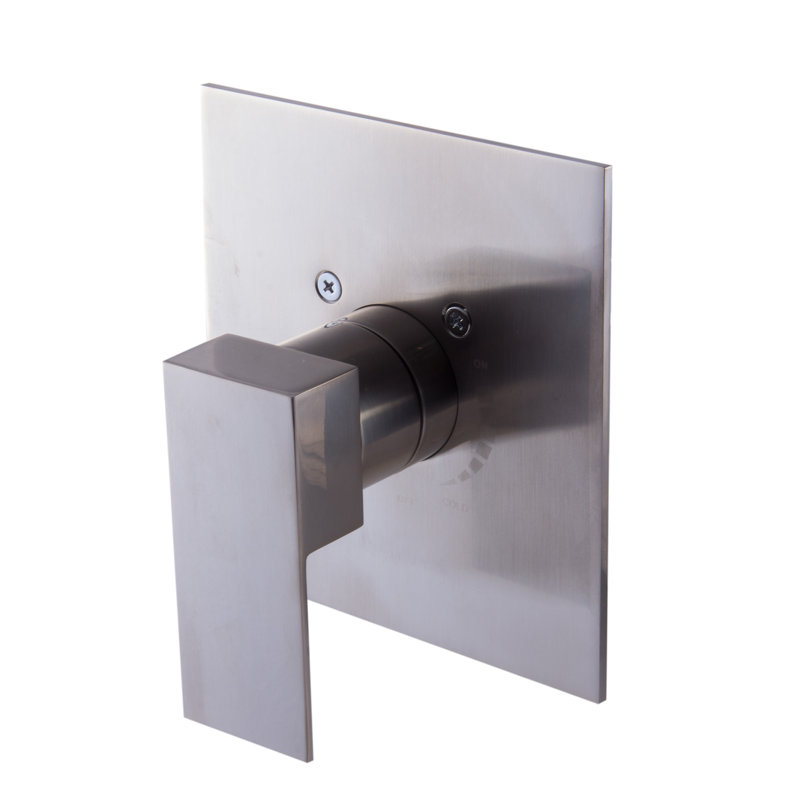 Mélangeur de douche carré à pression équilibrée, Nickel brossé