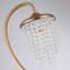 Lampe sur pied moderne en cristal doré 1 lumière Lusteria