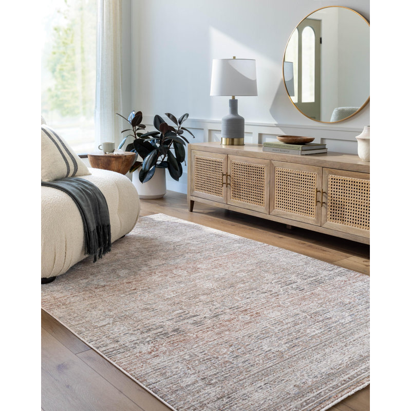 Ruford Traditional Machine Woven Area Rug, Rectangle 8'10" x 12'10"