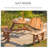 6-Seater Wooden Picnic Table And Bench Set With 3 Benches And Sunshade