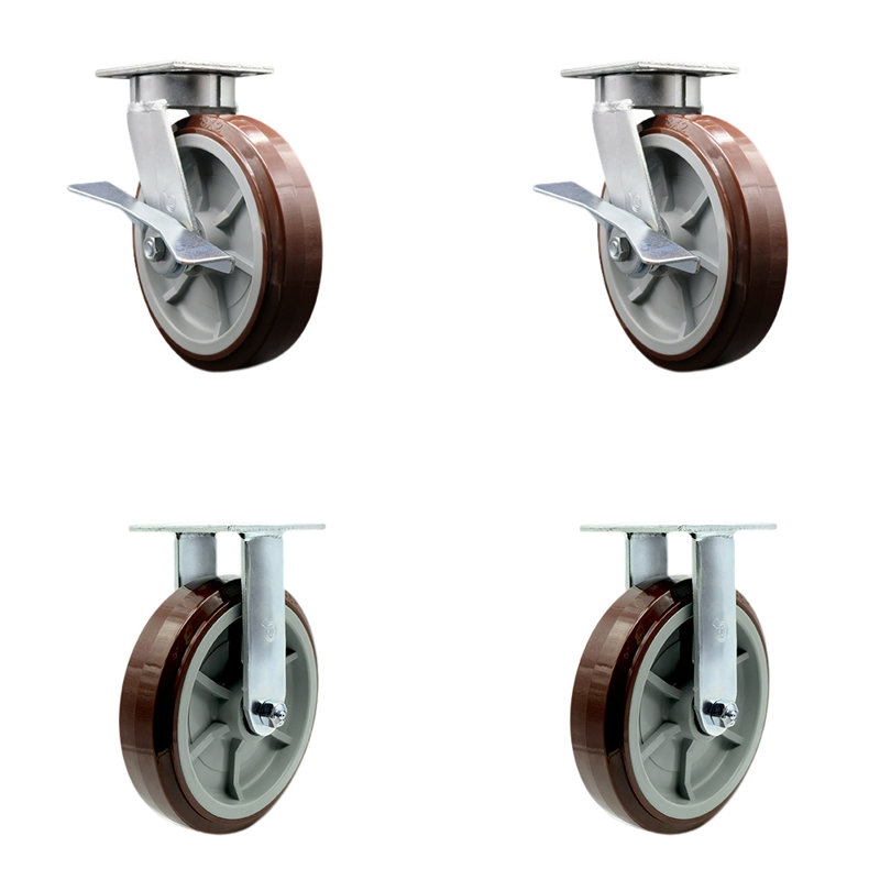 4 Piece Poly on Polyolefin Caster Set
