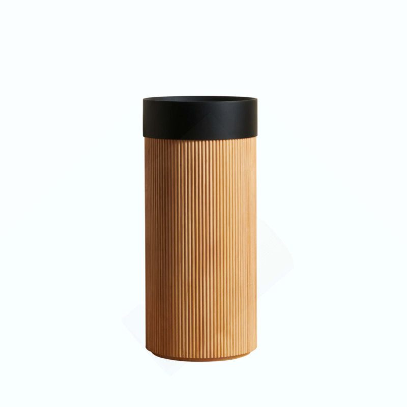 Armoire autoportante cylindrique, lavabo à surface solide ronde sans trou de robinet, sans couvercle d'évier, sans robinet et ensemble de drain